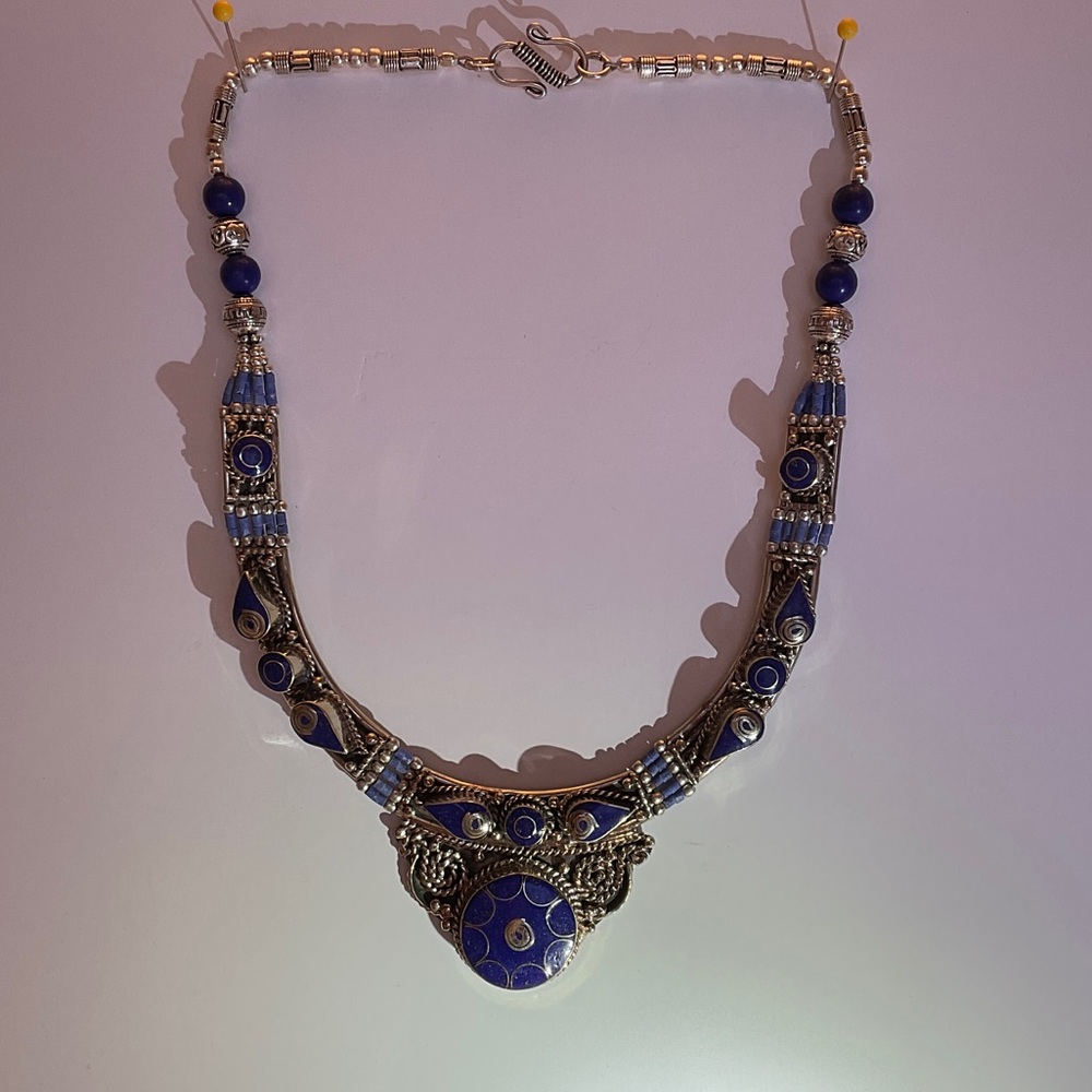 NWOT TIBETAN SILVER HANDCRAFTED BEADED NECKLACE - Picture 7 of 11